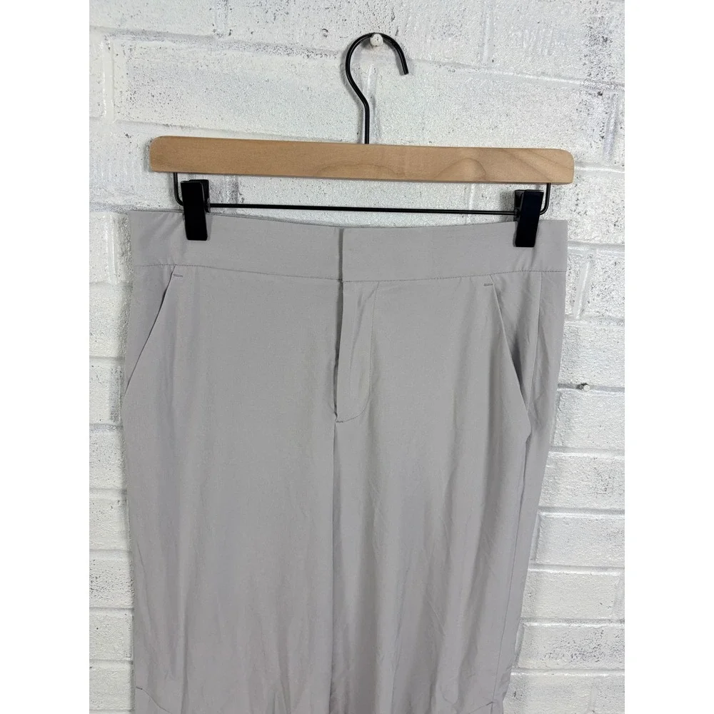 Athleta Tribeca Crop Pants Womens 4 Tern Gray Stretch Travel Work Ankle